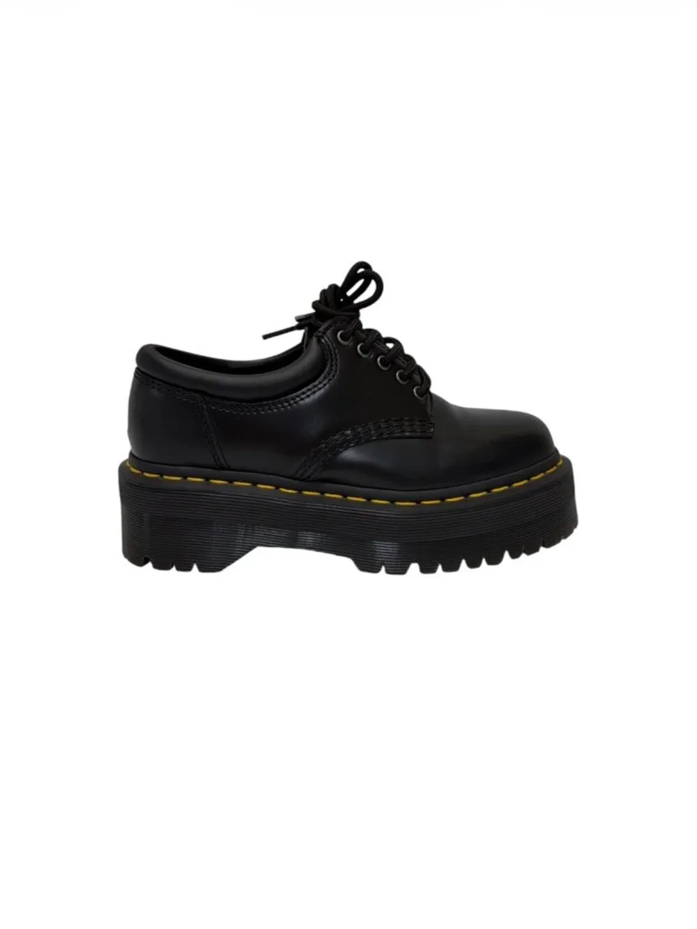 Dr. Martens 8053 Quad Leather Platforms Black | Women's Size 5